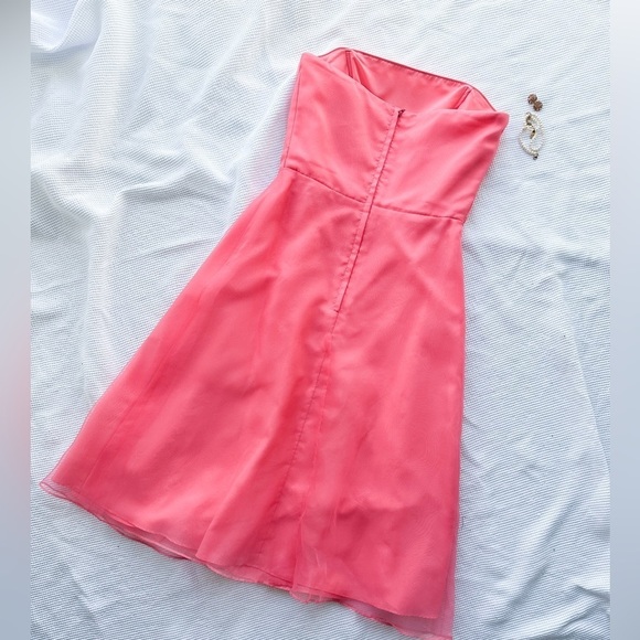 Alfred Angelo - Pink Coral Strapless Special Occasion Dress - Size 9 - Picture 2 of 15